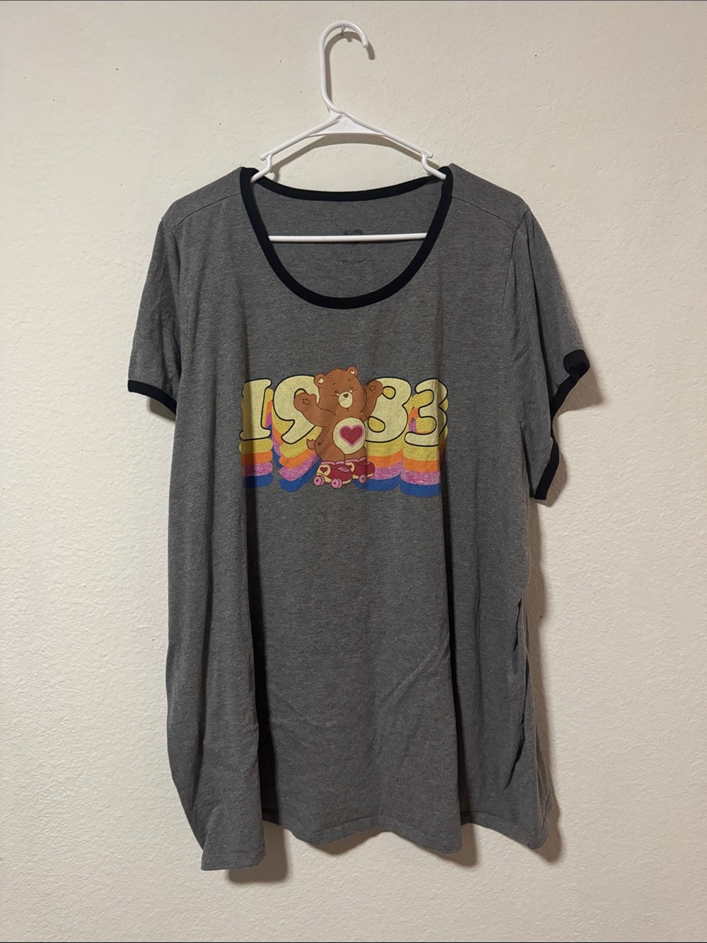 Torrid Gray Graphic Tee with Retro Care Bears 1983 - 3X